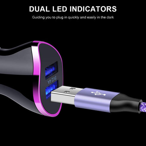 Type C Car Charger for Samsung Galaxy S24 S23 A54 A14 A53 A23 A13 A03S A12 A21 A10E A20 A32 A42 A50 A51 S22 S21 S20, LG