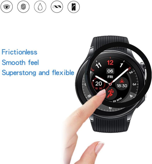Compatible for OnePlus Watch 2 Screen Protector, 3D Full Screen Coverage TPU Protective Film for OnePlus Watch 2