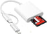 Denlane SD Card Reader for iPhone iPad Mac, USB C & Lightning Dual