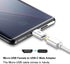 Adapter Micro USB to USB C (4 Pack), Micro-USB Female to USB-C Male OTG Adapter Compatible with Samsung Galaxy, LG, Huawei, Type-C Phones, Tablets and More (2 Black and 2 White)