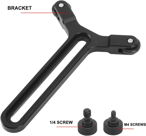 Y Bracket with Double Wheels, Frame Lens Support System with 1/4in Slide Screw for DJI Ronin S SC Stabilizer