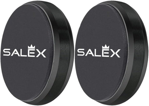 Magnetic Phone Mounts 2 Pack with 3M Adhesive - Black Flat Cell Phone Holder for Car Dashboard, Truck, Wall, Mirror,