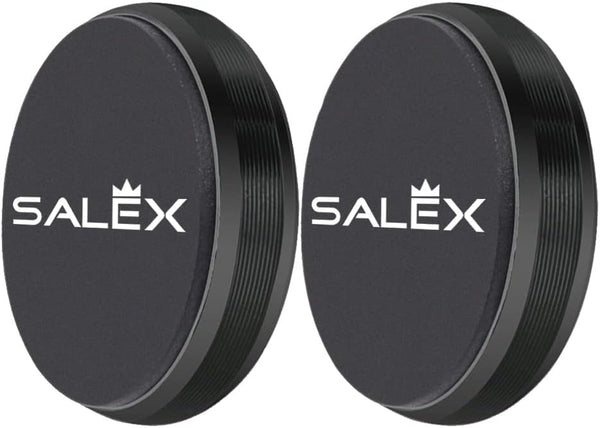 Magnetic Phone Mounts 2 Pack with 3M Adhesive - Black Flat Cell Phone Holder for Car Dashboard, Truck, Wall, Mirror,