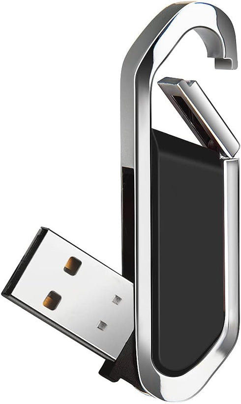 64GB USB Flash Drive - Portable Metal Thumb Drive with Keychain, USB 2.0 Memory Stick for External Data Storage