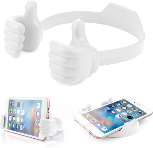 8 Pack Thumbs Up Cell Phone Holder - Adjustable Silicone Tablet Stand, Multi Colors, Portable Desktop Stands for