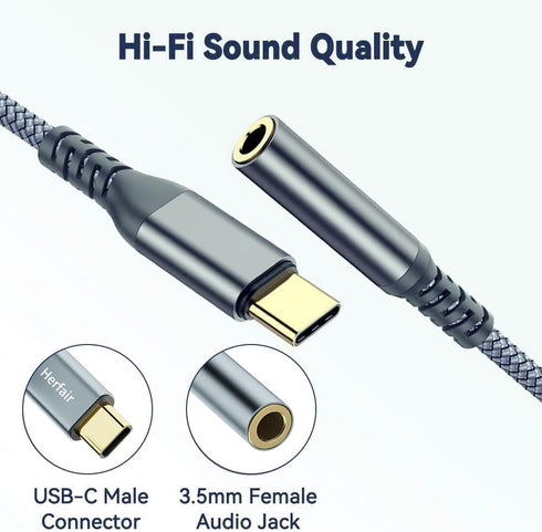 USB C to 3.5mm Jack Adapter, Type C to Headphone Converter for Samsung Galaxy S22 S21 S20 Ultra Note 20