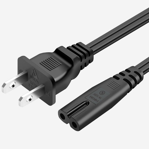 LG TV Power Cord 6FT for 24" 28" 32" 40" 43" 48" 49" 50" 55" 60" 65" 75" 80" 85" LCD HD Smart 4K TV 2 Prong AC Power