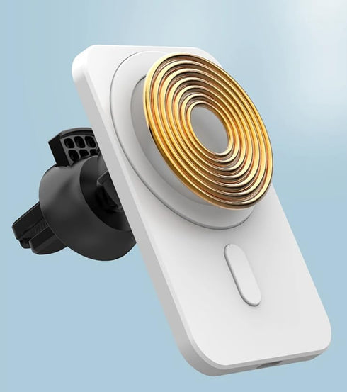 M&S Home 15W Wireless Fast Car Charger, Compatible with MagSafe Devices for iPhone 12/13/14/15, Air Vent Mount