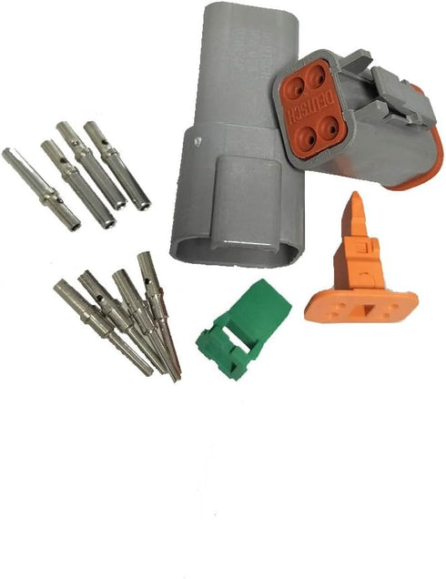 DT 4 Pin Connector Kit, 16-20 AWG Waterproof Electrical Terminal Block Kit (5 Set)