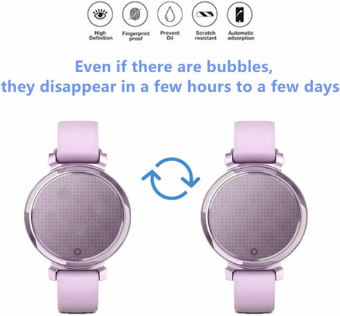Screen Protector Compatible for Garmin Lily 2 Smartwatch, HD Full Coverage TPU Protective Film (6PCS)