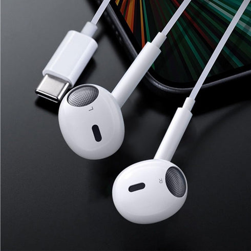 Type C Earphones for iPhone 15, Wired Stereo in-Ear Earbuds Compatible with Most Type C Jack Devices