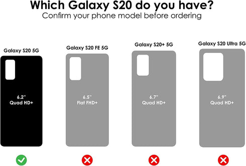OtterBox Commuter S20/Galaxy S20 5G S20 Series Case for Galaxy (NOT Compatible with Galaxy FE) - Black