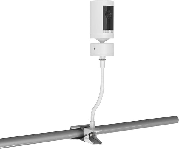 Flexible Twist Clamp Mount for R-ing Pan Tilt Camera, No Tools or Wall Damage Required (1 Pack, White)