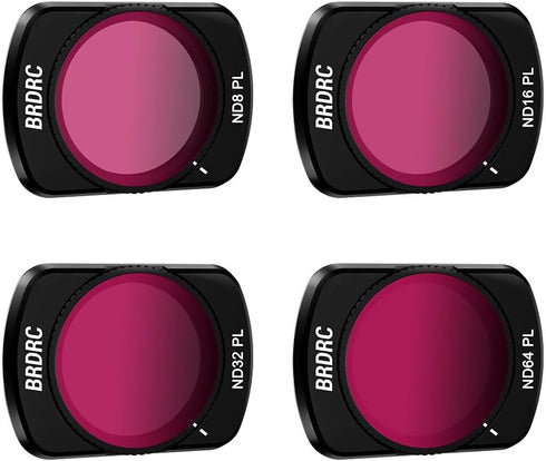 Lens Filters Compatible with DJI Osmo Pocket 3, ND Filters Set Optical Glass Aviation Aluminum Frame Kit