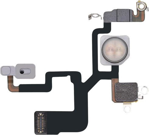 Flash Light Flex Cable Replacement for iPhone 12 Pro Max, Repair Part for Flashlight with Pre-Installed Metal Bracket