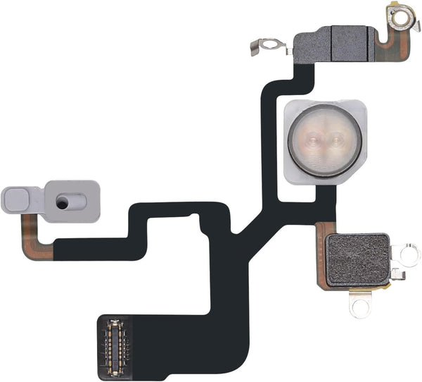 Flash Light Flex Cable Replacement for iPhone 12 Pro Max, Repair Part for Flashlight with Pre-Installed Metal Bracket