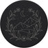 Boho Mountain Moon Night Botanical Floral PopSockets Adhesive PopGrip, Ash Black