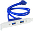 Kingwin USB 3.0 PCI Bracket Cable with Dual Ports, 20-Pin to USB 3.0 Adapter for Desktop PC