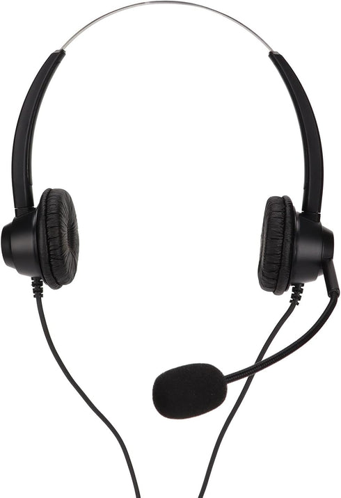 3.5mm Wired Stereo Call Center Headset, On Ear with Noise Cancelling Microphone for Home Office