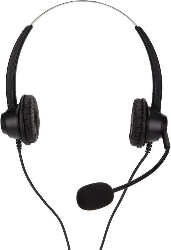 3.5mm Wired Stereo Call Center Headset, On Ear with Noise Cancelling Microphone for Home Office