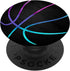 Purple Turquoise Basketball on a Black PopSockets Standard PopGrip