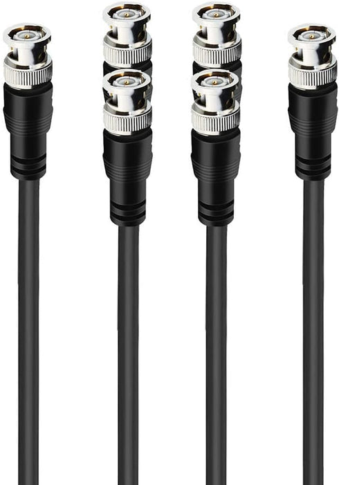 JOINSI 3-Pack 10ft BNC Male to BNC Male Jumper 75-Ohm Cable Extension Connector
