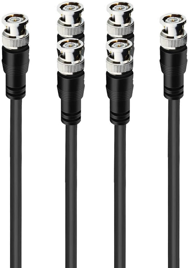 JOINSI 3-Pack 10ft BNC Male to BNC Male Jumper 75-Ohm Cable Extension Connector