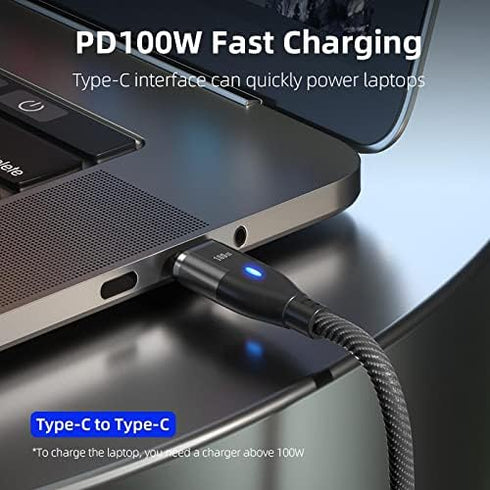 BoxWave Cable for ASUS ZenScreen MB16ACE - MagnetoSnap PD AllCharge Cable (100W), USB Type-C Micro USB