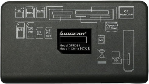 IOGEAR 3.0 5Gbps 5 SDHC/M2/MS/CF/UHS-I GFR381 USB Compact Flash Memory Card Reader - Rate Up To - Read Cards
