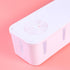HOMSFOU Power Strip for Desk Organizer with Lid, Wire Organizer Power Strip Cover for Cable Management, White Box
