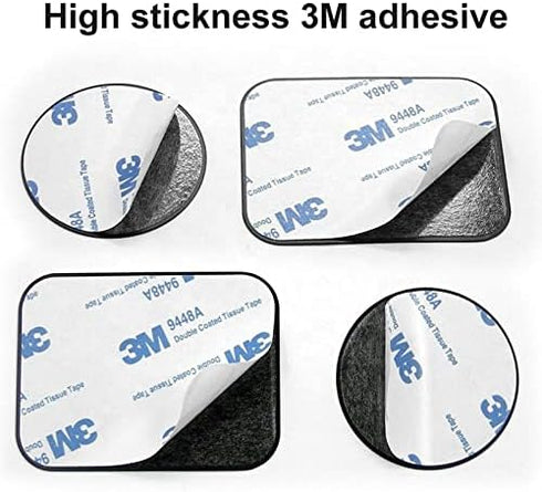 SALEX Set 8 3M 8 Pack Replacement Metal Plates for Magnetic Car Phone Holders, Wall & Air Vent Mounts, Cases, Magnets.