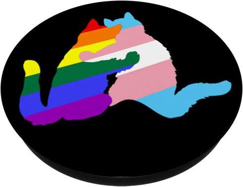 LGBT Transgender Pride Ally Cats PopSockets PopGrip: Swappable Grip for Phones & Tablets