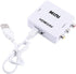 Yosoo Health Gear Digital HDMI2AV Converter, AV Adapter, Composite Video Audio CVBS Converter 720p/1080p (White)