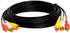 Cmple - 3 RCA Cable 12 Feet, Male to Male Audio Video Cables for VHS/DVD Players, TVs