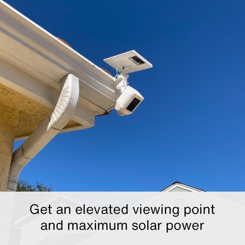 Holicfun 2-in-1 Security Camera and Solar Panel Gutter Mount for Ring, Eufy, Arlo, Wyze Solar Panels and Cameras