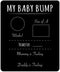 Pregnancy Timeline Sign/My Baby Bump Infant Chalkboard Style Milestone Photo Prop Board, 10" x 12" Baby Shower Present