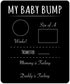Pregnancy Timeline Sign/My Baby Bump Infant Chalkboard Style Milestone Photo Prop Board, 10" x 12" Baby Shower Present