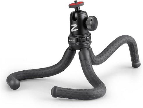 Zeadio Flexible Camera Tripod Kits, with Metal Ball Head Mount for Camera,Camcorder, Action