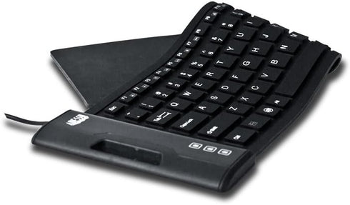 Adesso AKB-222UB SlimTouch 222 Waterproof Flexible Keyboard, Compact Size, Black