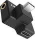JJC Dual USB-C 3.5mm Mic Adapter for DJI Osmo Action 1 - Not Compatible with DJI Osmo Action 2 3 4, Audio Adapter