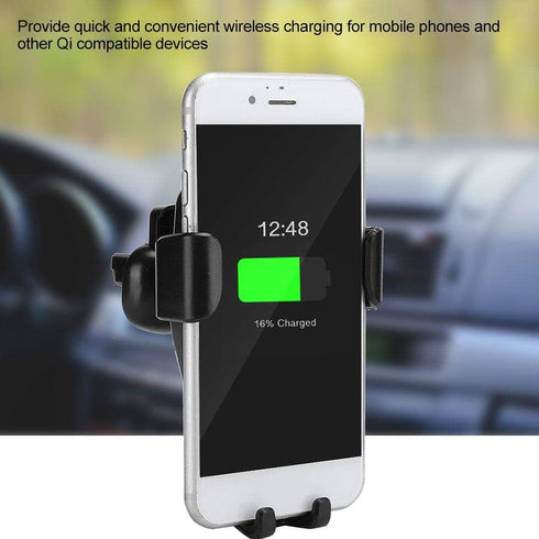 Car Mount Charger, 10W Fast Charging Bracket with 360 Degrees Rotation for Mobile Phones, Silver for S10, Note 10, Mate
