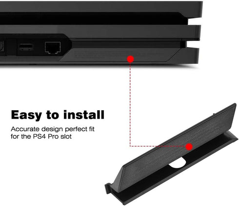 Socobeta Hard Drive Cover for PS4 - Black Plastic HDD Slot Cover Door Flap for PS4 Pro Console