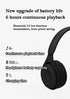 Generic Upgraded Hybrid Noise Cancelling Headphones with Transparent Modes Wireless Bluetooth with Mic Deep Bass
