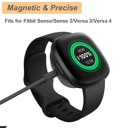 Charger for Fitbit Sense/Sense 2/Versa 3/Versa 4, Replacement USB Charging Cable for Versa 4/3/Sense 2/Sense (3.3ft/1m)