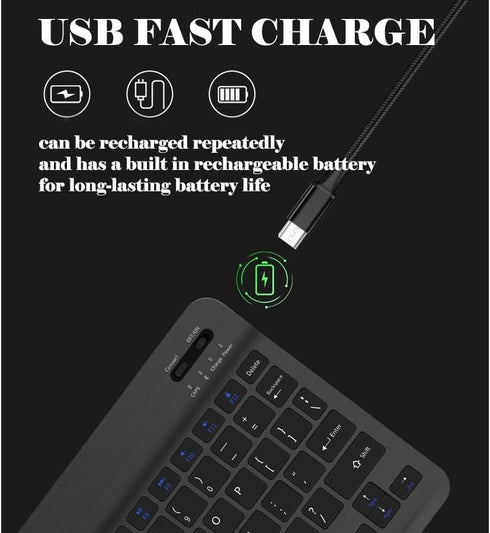 Computer Keyboard and Mouse Combo, Ultra Thin Wireless Keyboard with 3 Adjustable DPI Mouse for PC, Laptop