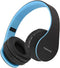 PowerLocus Wireless Bluetooth Over-Ear Stereo Foldable Headphones, Wired Headsets with Built-in Microphone for iPhone