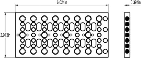 Multifunctional Cheese Plate with 1/4" 3/8" Threads - Easy Switching Plate for Railblocks and Camera DIY Accessories