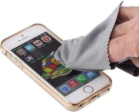 Gray Microfiber Lens Cleaning Cloth for Glasses & Screens