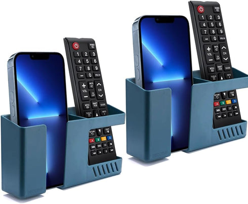 D3 Wall Mount Phone Holder, Punch-Free Wall-Mounted Mobile Phone Charging Stand, Sticky Remote Control Storage Box (2