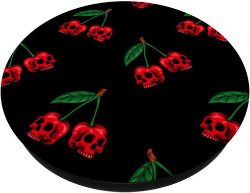 Cute Cherry Skull Pattern PopSockets Standard PopGrip with Scary Red Skulls